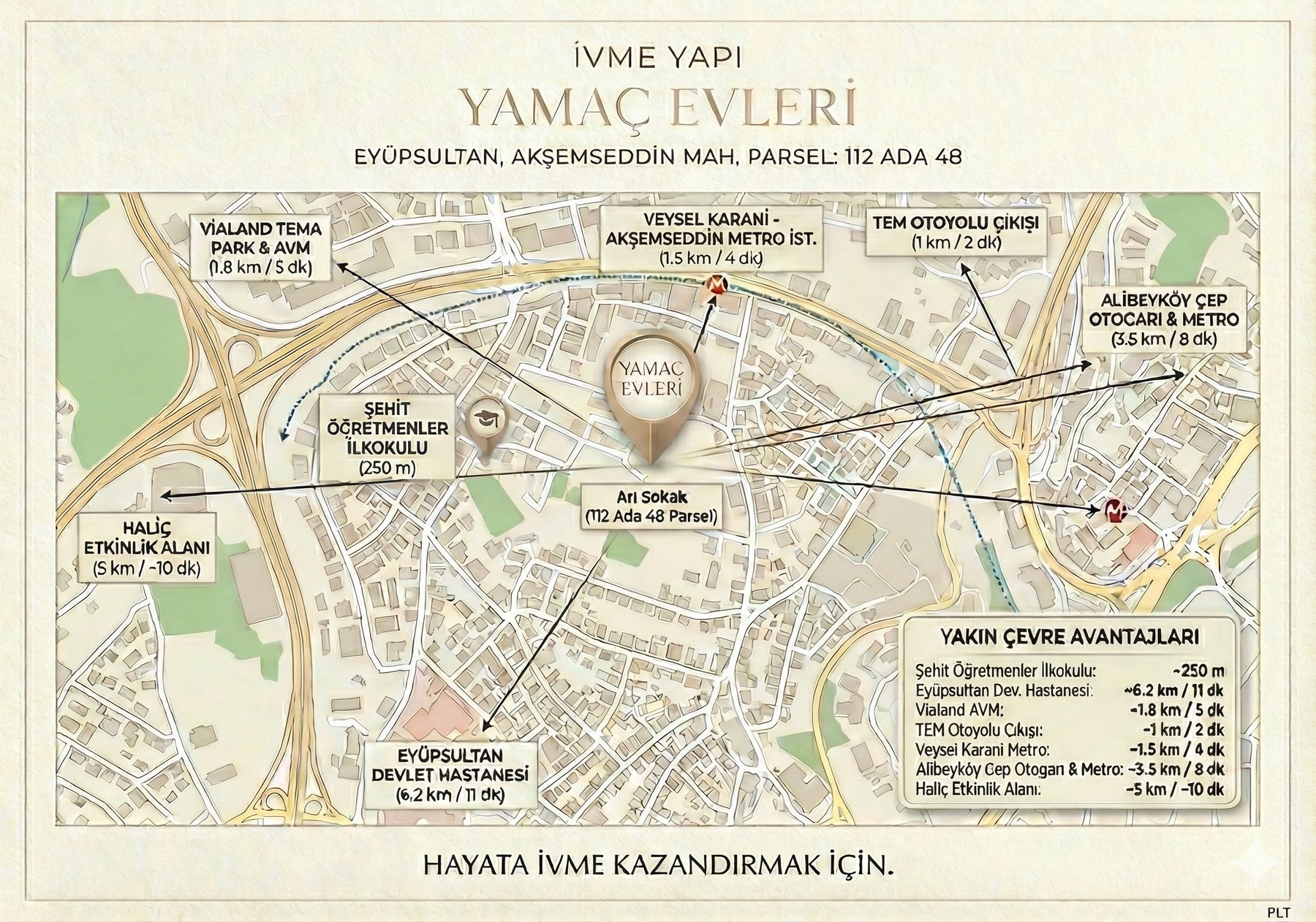 Yamaç Evler konum haritası